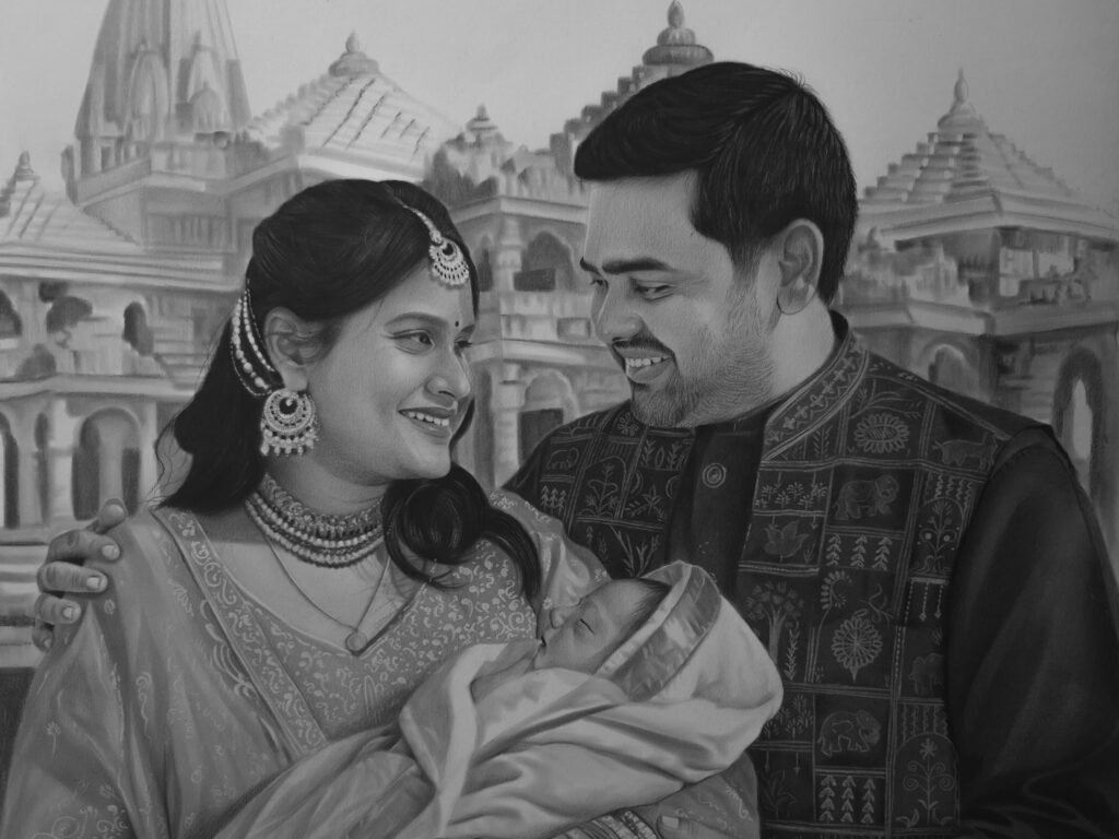 Custom Couple Portrait in Bengaluru
